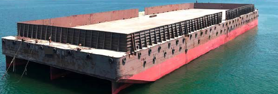 330 FT Non-self-propelled deck barge For Sale