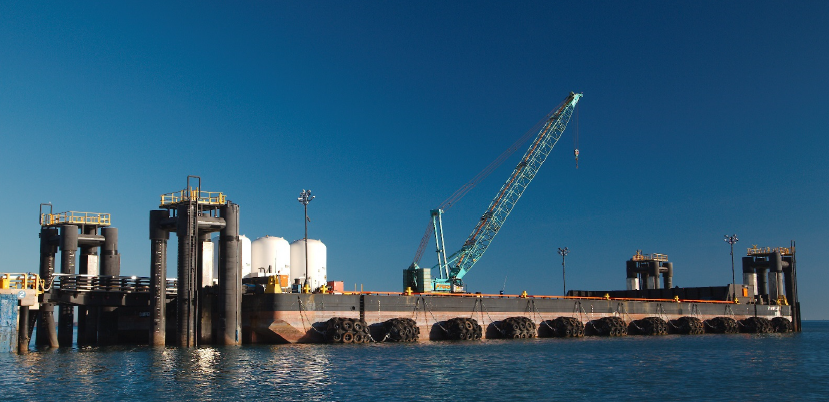 330 FT Non-self-propelled deck barge For Sale