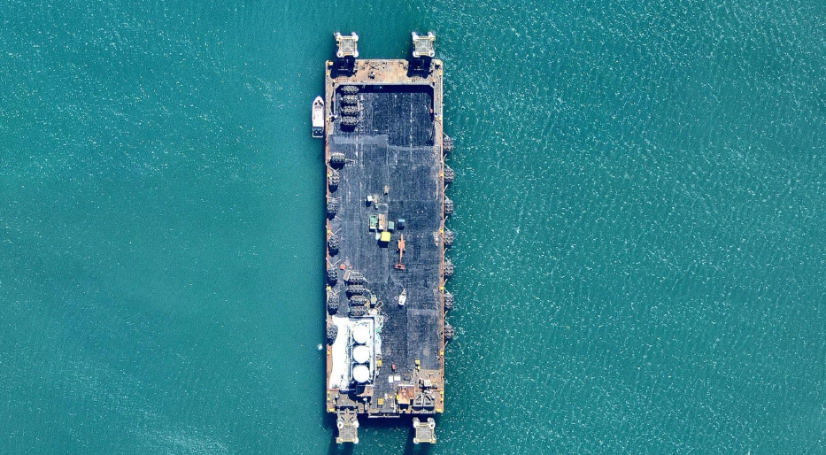 330 FT Non-self-propelled deck barge For Sale